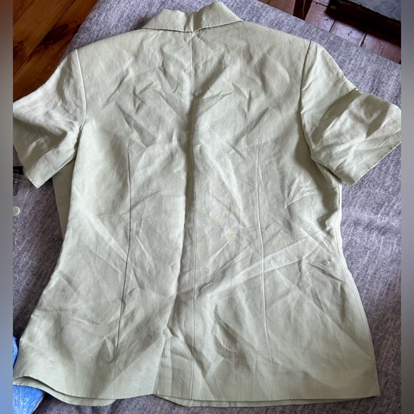 Laura Scott Savannah II Short Sleeved 4 Button Blazer Merim Green size 16 NWT - Picture 6 of 6